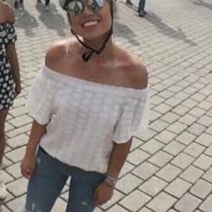 1. STATE off the shoulder white top